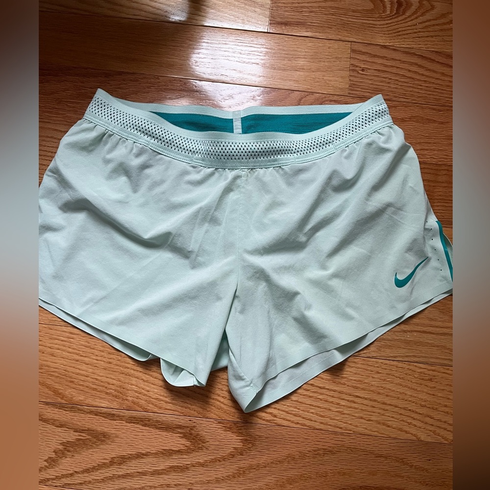 Mint nike aeroswift shorts